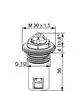 Thermostat-Oberteil von IMI Hydronic Engineering mit spezifischer Voreinstellung, sichtbar in der technischen Zeichnung mit Abmessungen und Gewindeangaben.